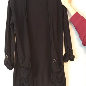 No name black cardigan 3/4 length sleeve